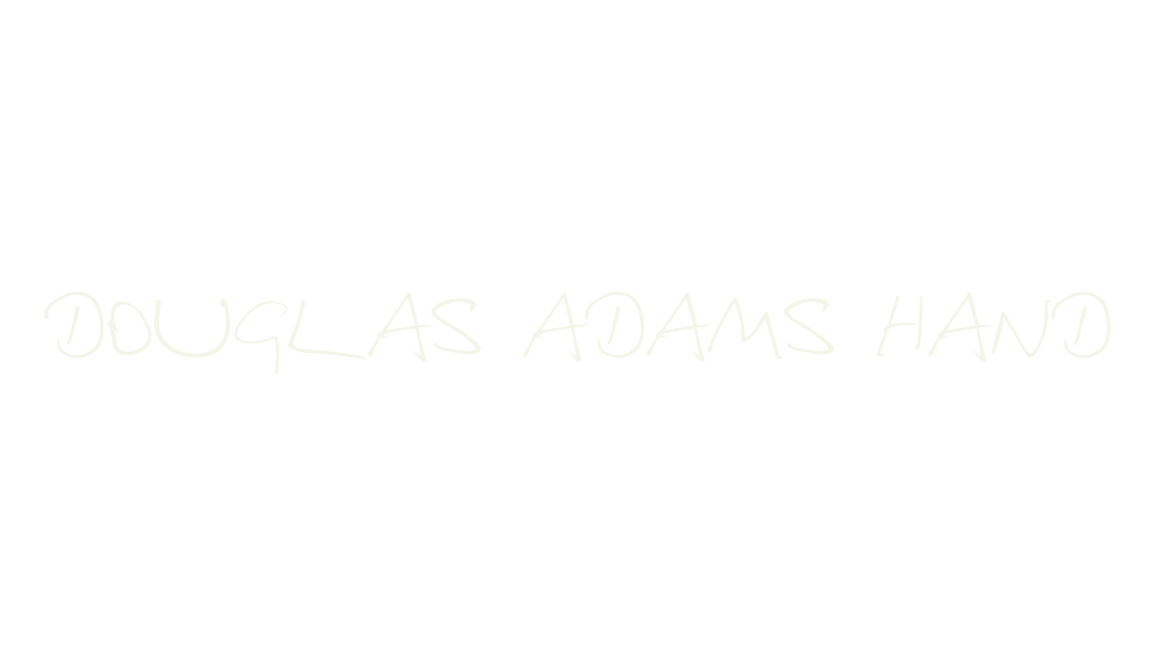Douglas Adams Hand, handwriting font preview