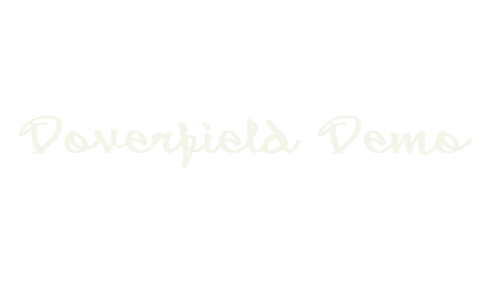 Doverfield Demo, handscript font preview