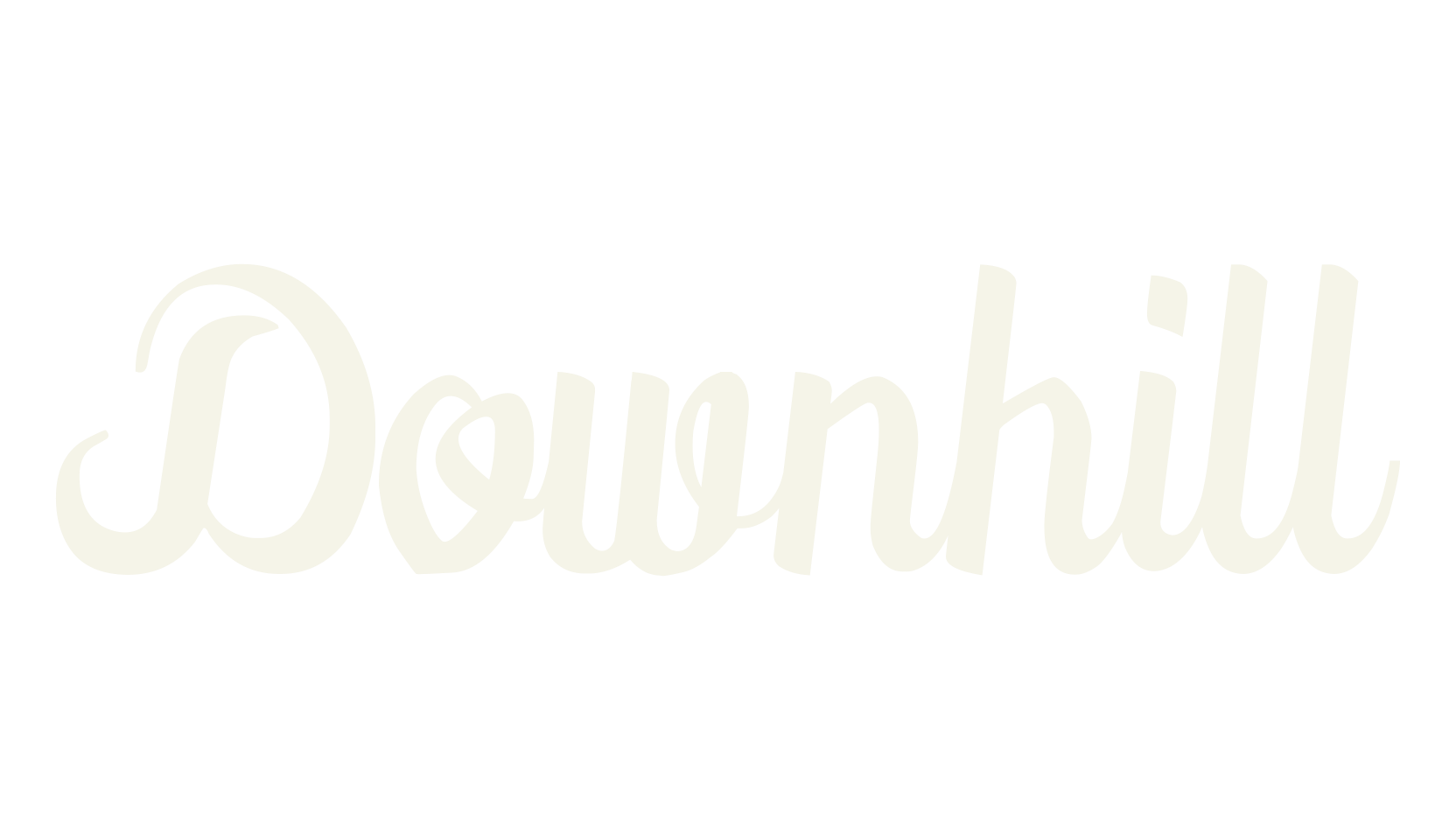 Downhill, calligraphy font preview