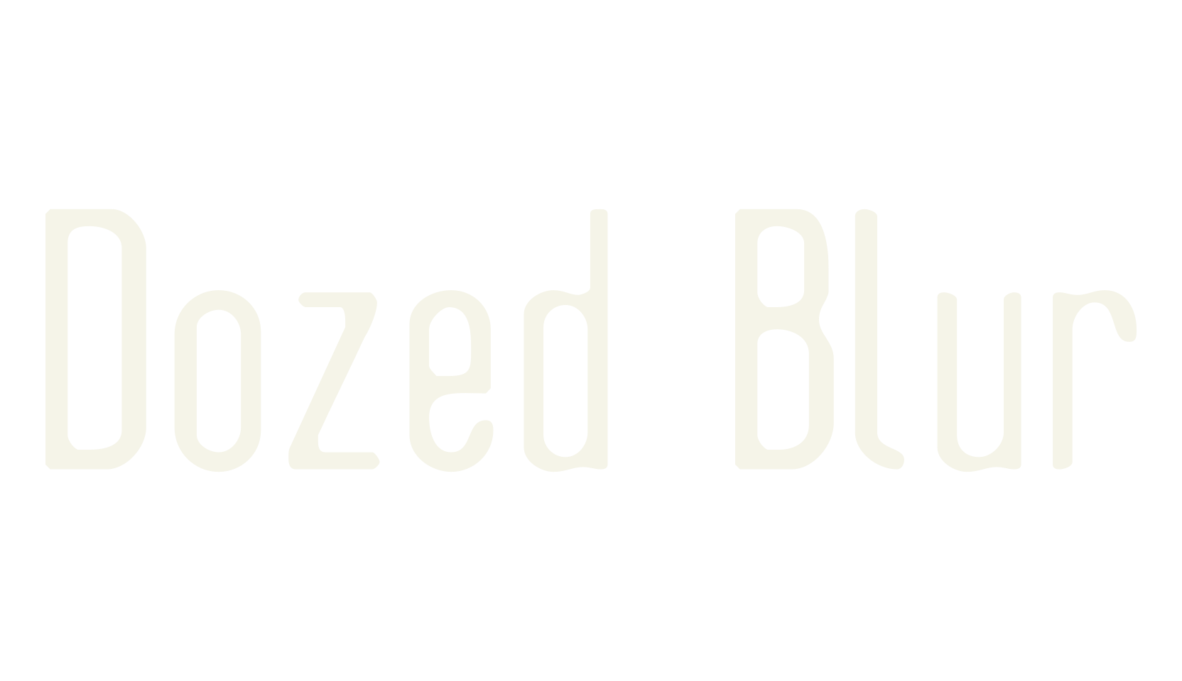 Dozed Blur, website font preview