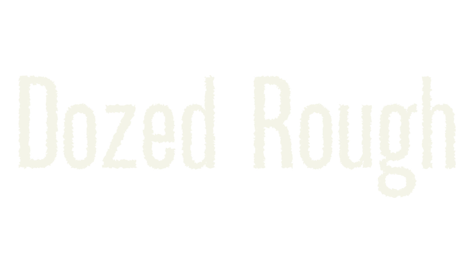 Dozed Rough, condensed font preview