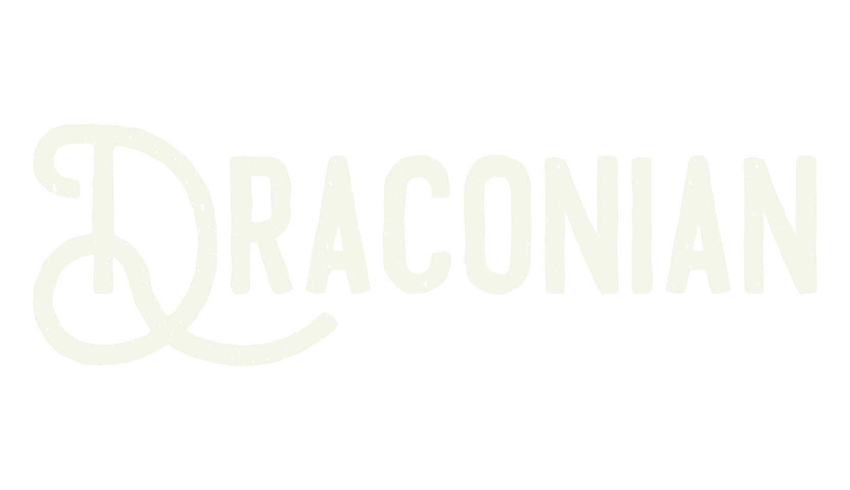 Draconian, vintage font preview