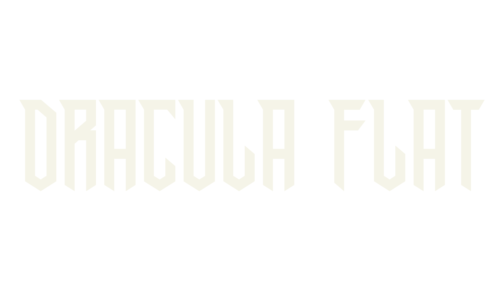 Dracula Flat, gothic font preview