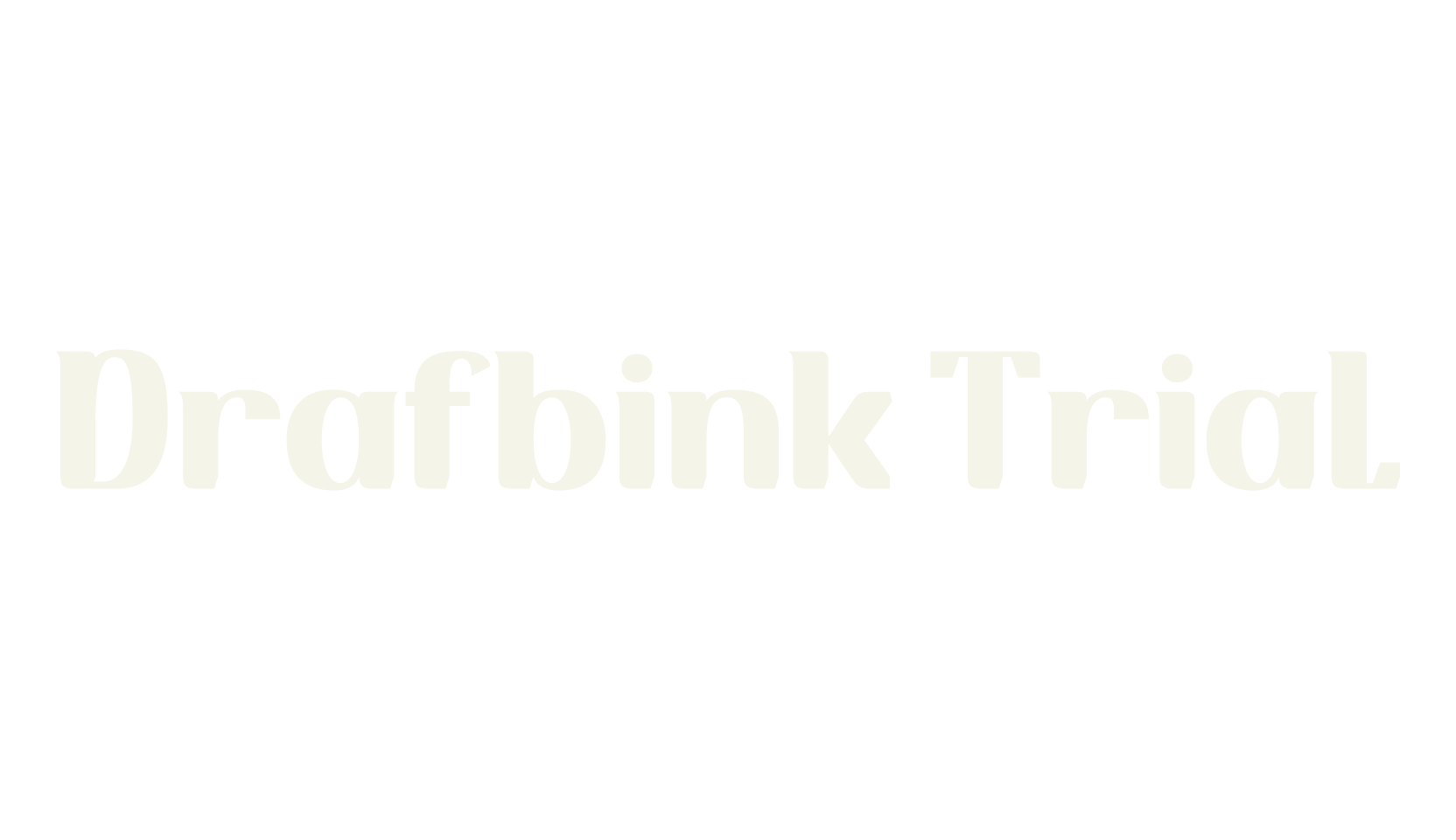 Drafbink Trial, modern font preview