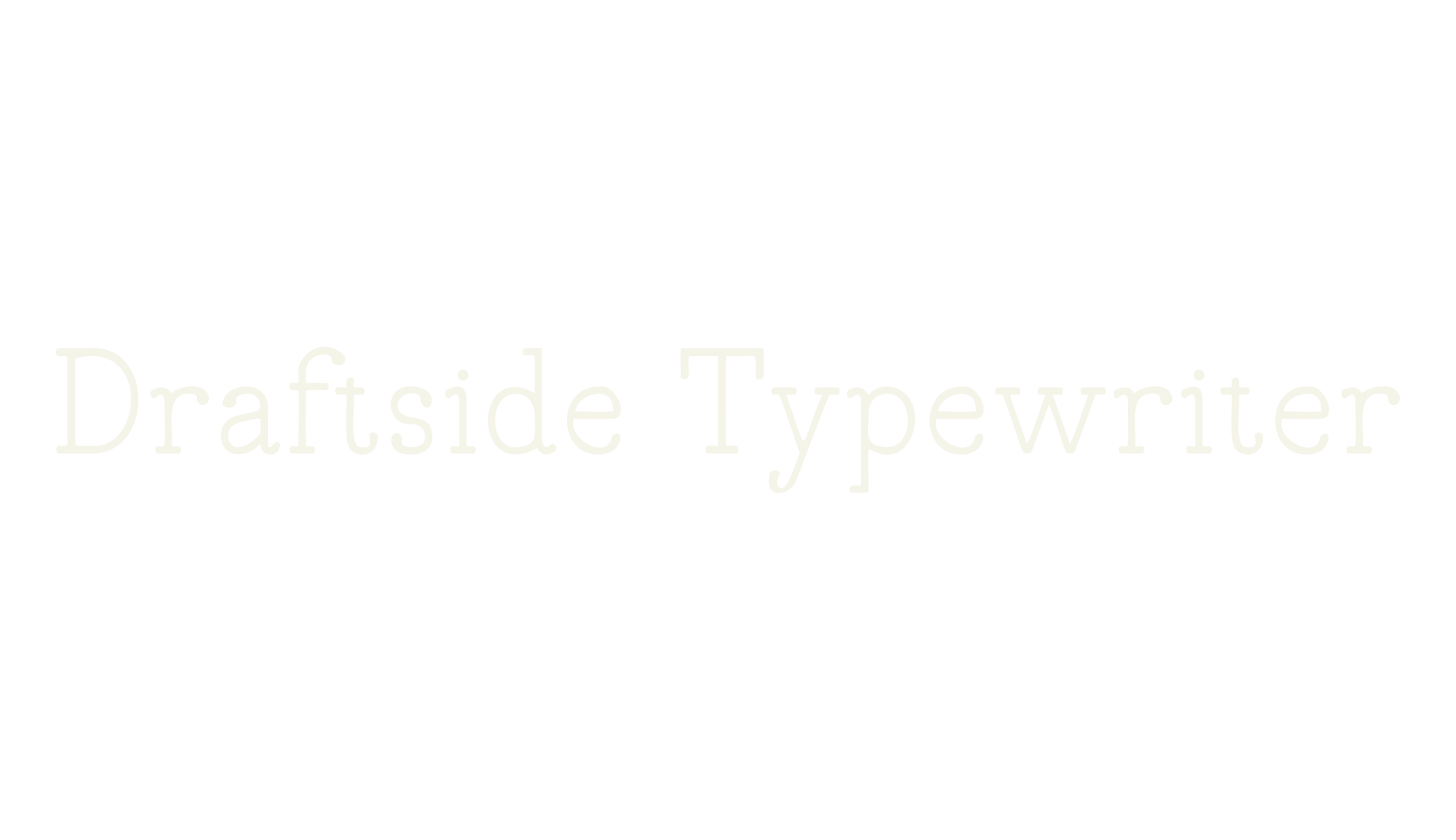Draftside Typewriter, typewriter font preview