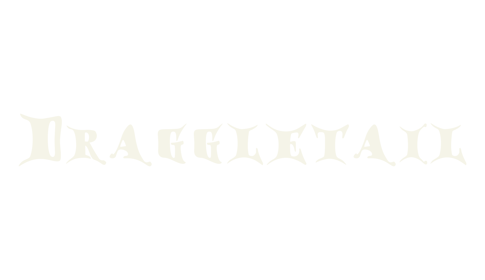 Draggletail, brush font preview