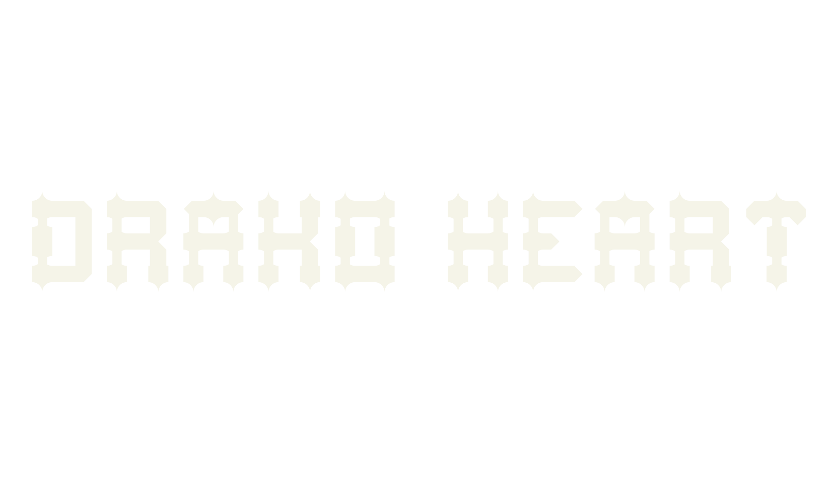 DRAKO HEART, fantasy font preview