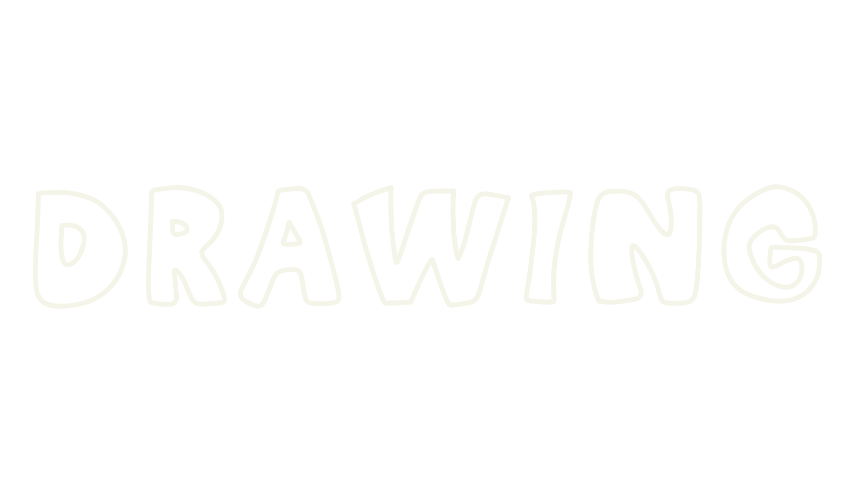 DRAWING, outline font preview