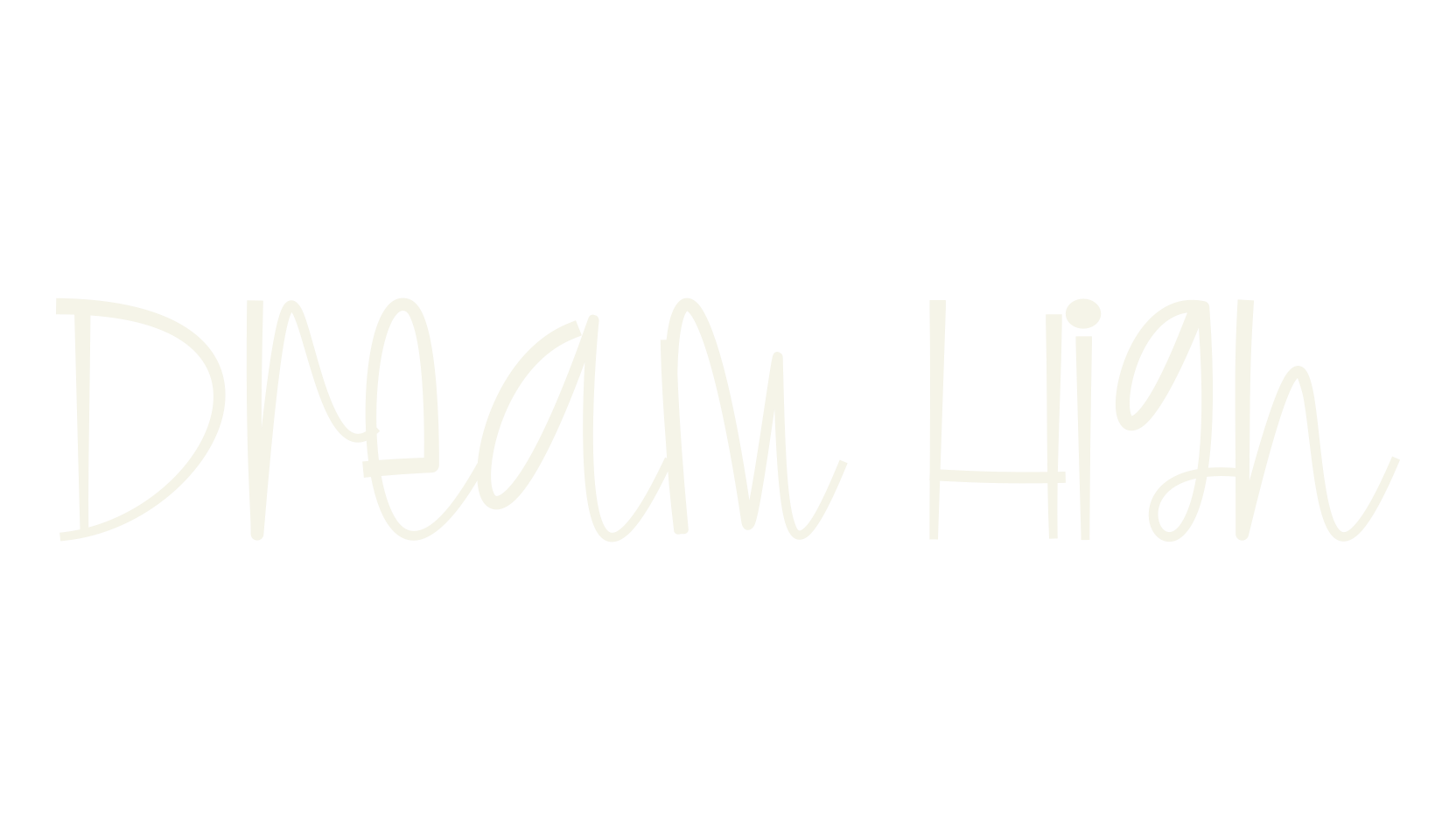 Dream High, cursive font preview