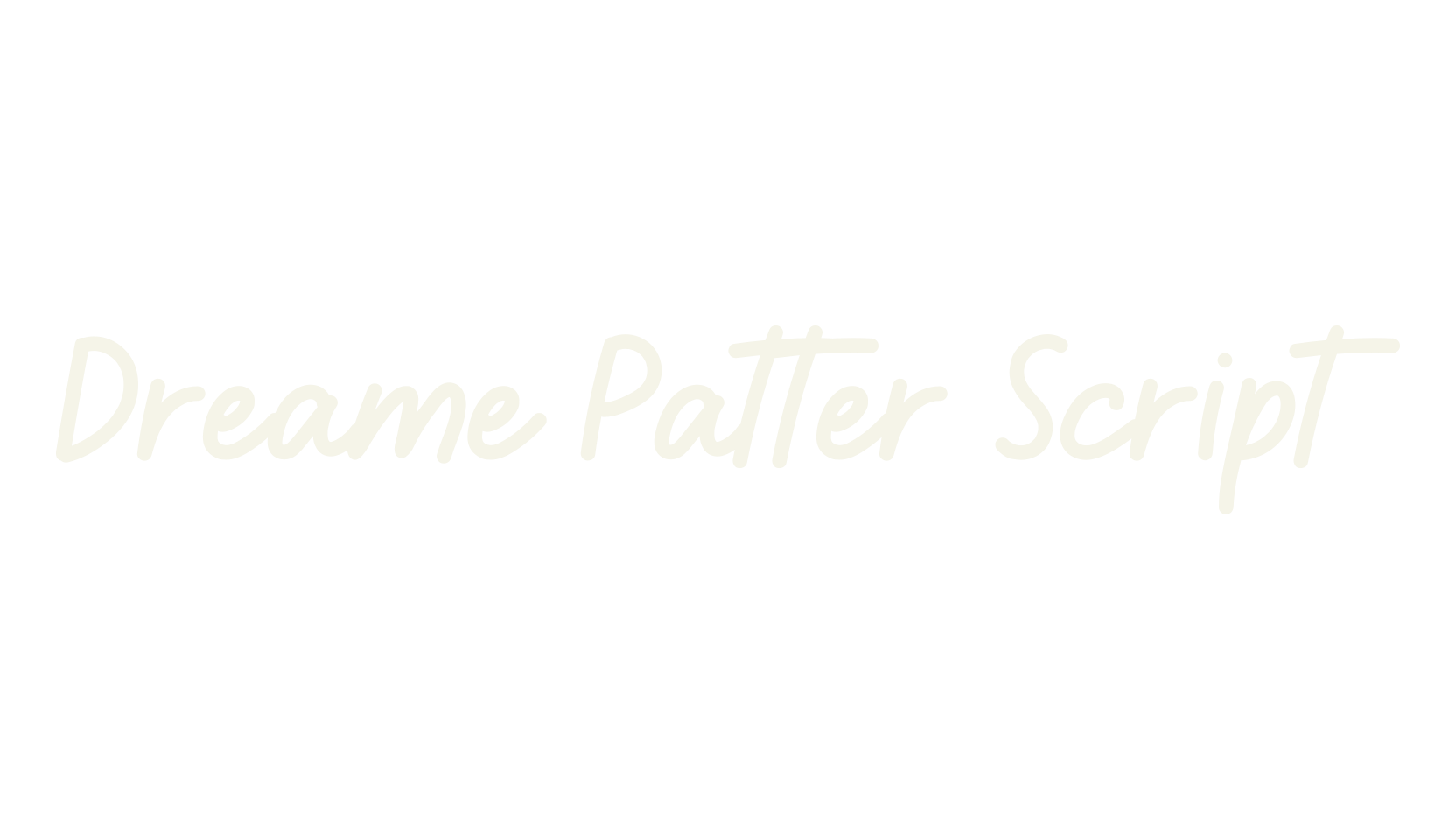 Dreame Patter Script, handwriting font preview
