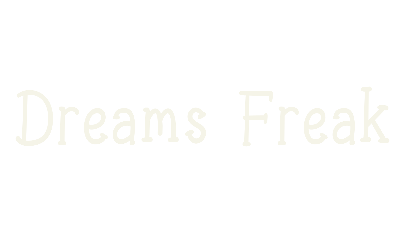 Dreams Freak, serif font preview