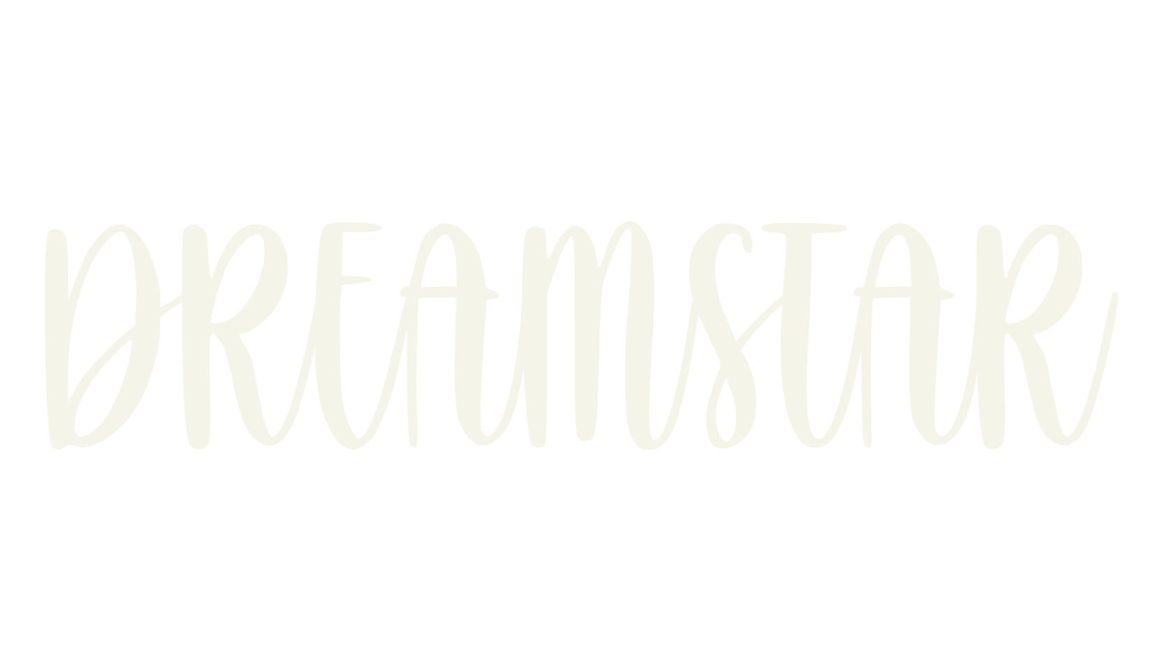 Dreamstar, calligraphy font preview