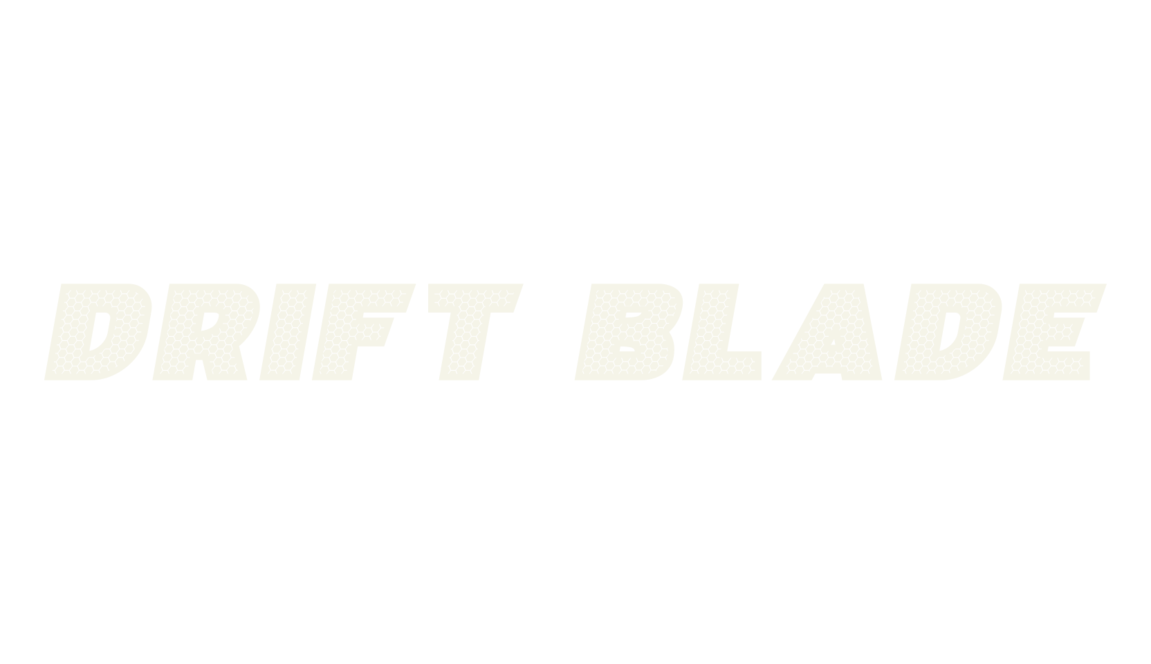 Drift Blade, logo font preview