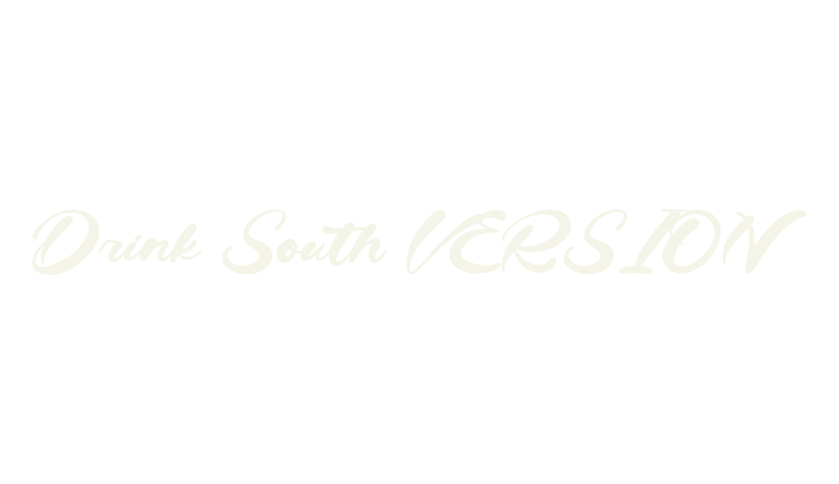 Drink South VERSION, script font preview