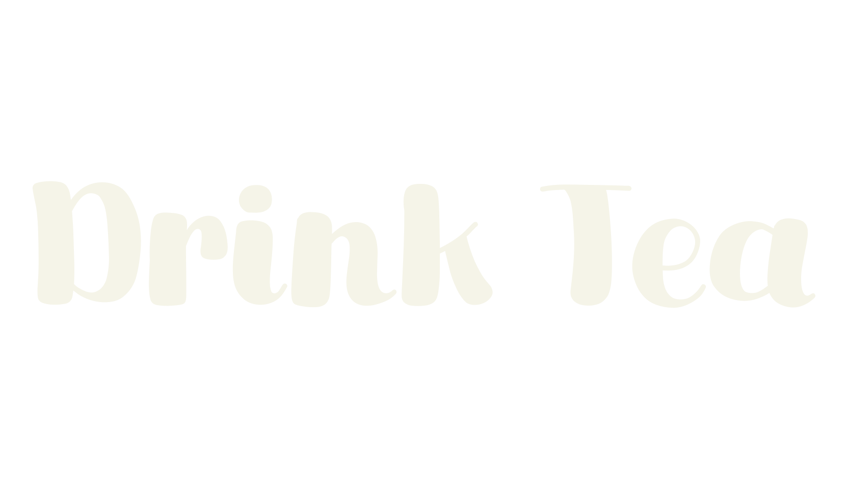 Drink Tea, display market font preview