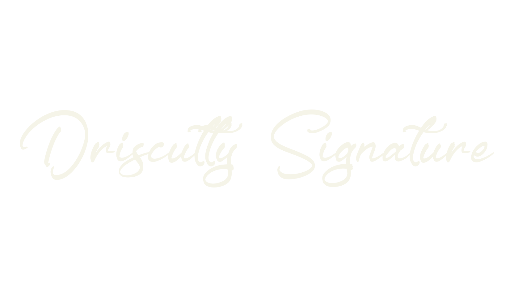 Driscutty Signature, script font preview
