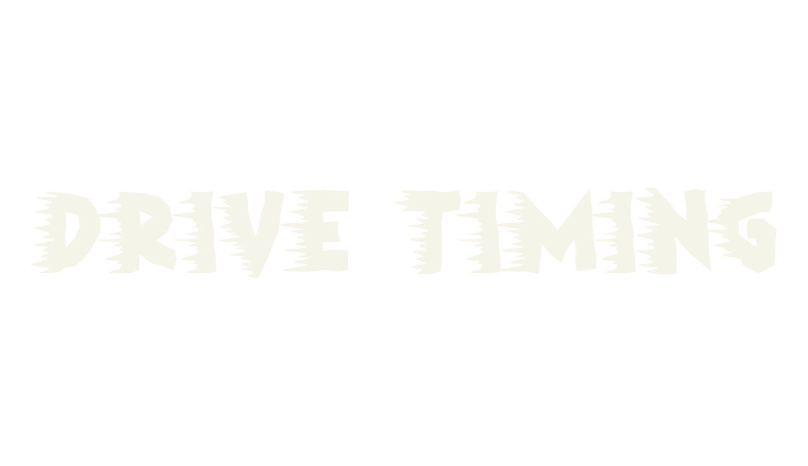 Drive Timing, racing font preview