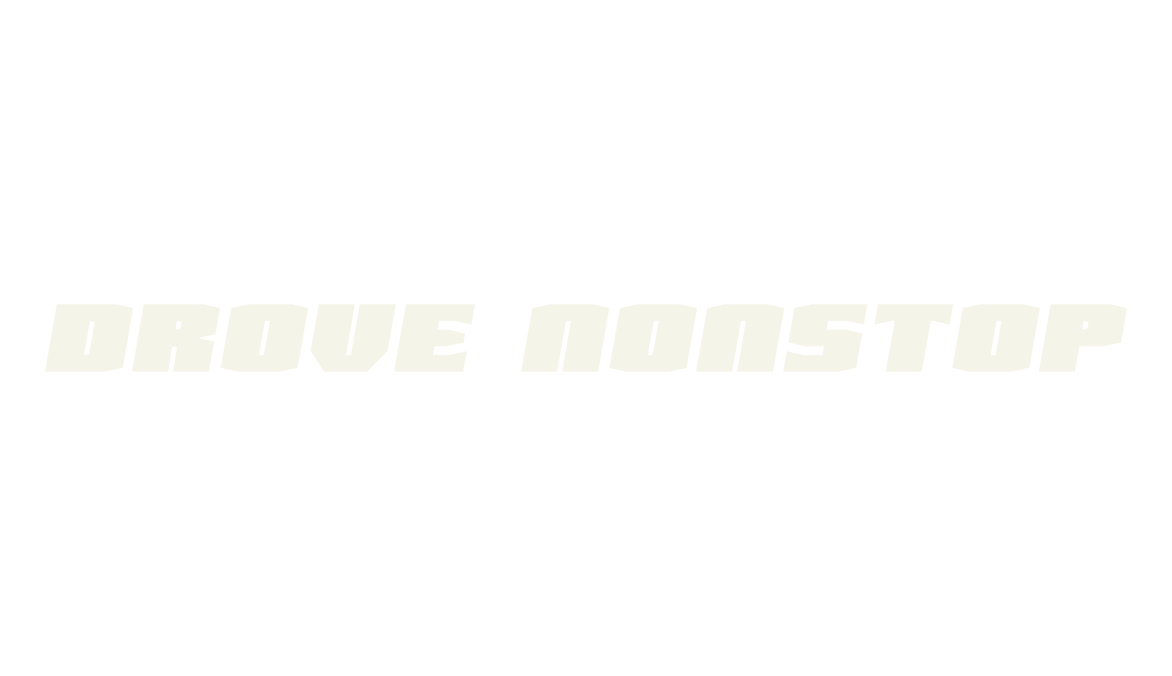 Drove Nonstop, gaming font preview