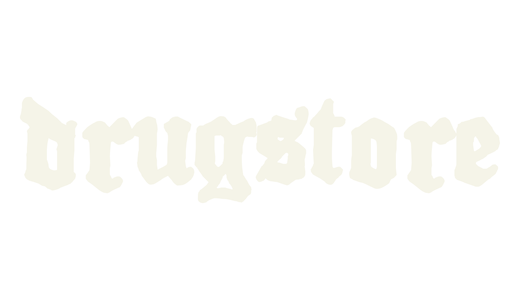 Drugstore, old english font preview
