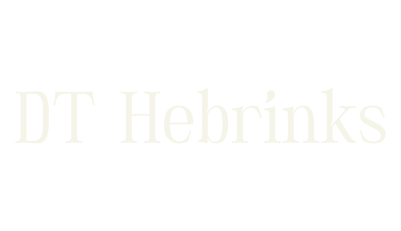 DT Hebrinks, serif font preview