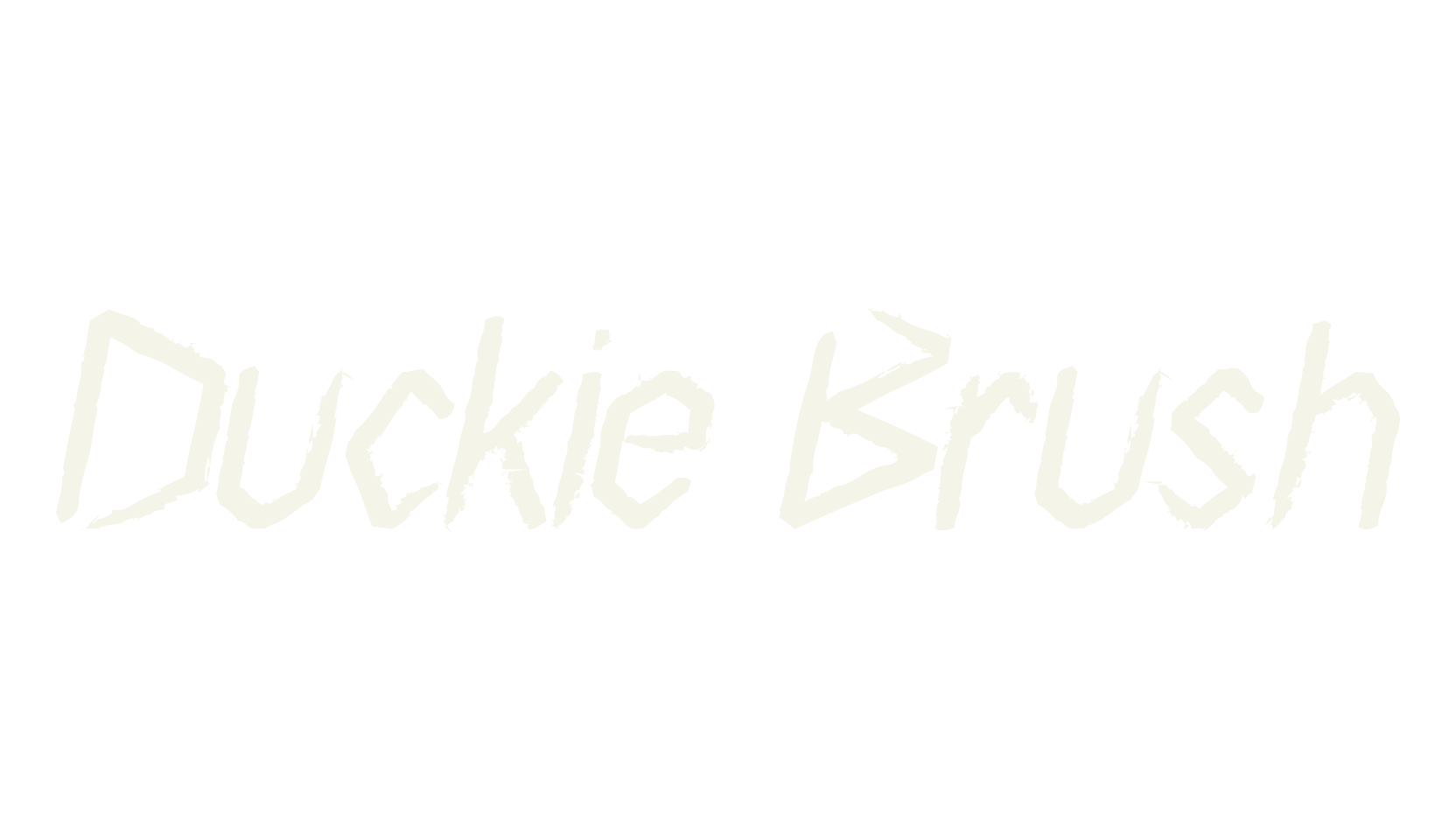 Duckie Brush, brush font preview