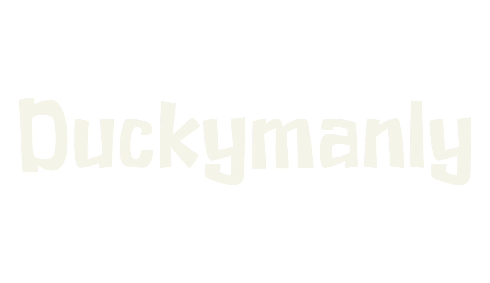 Duckymanly, cartoon font preview