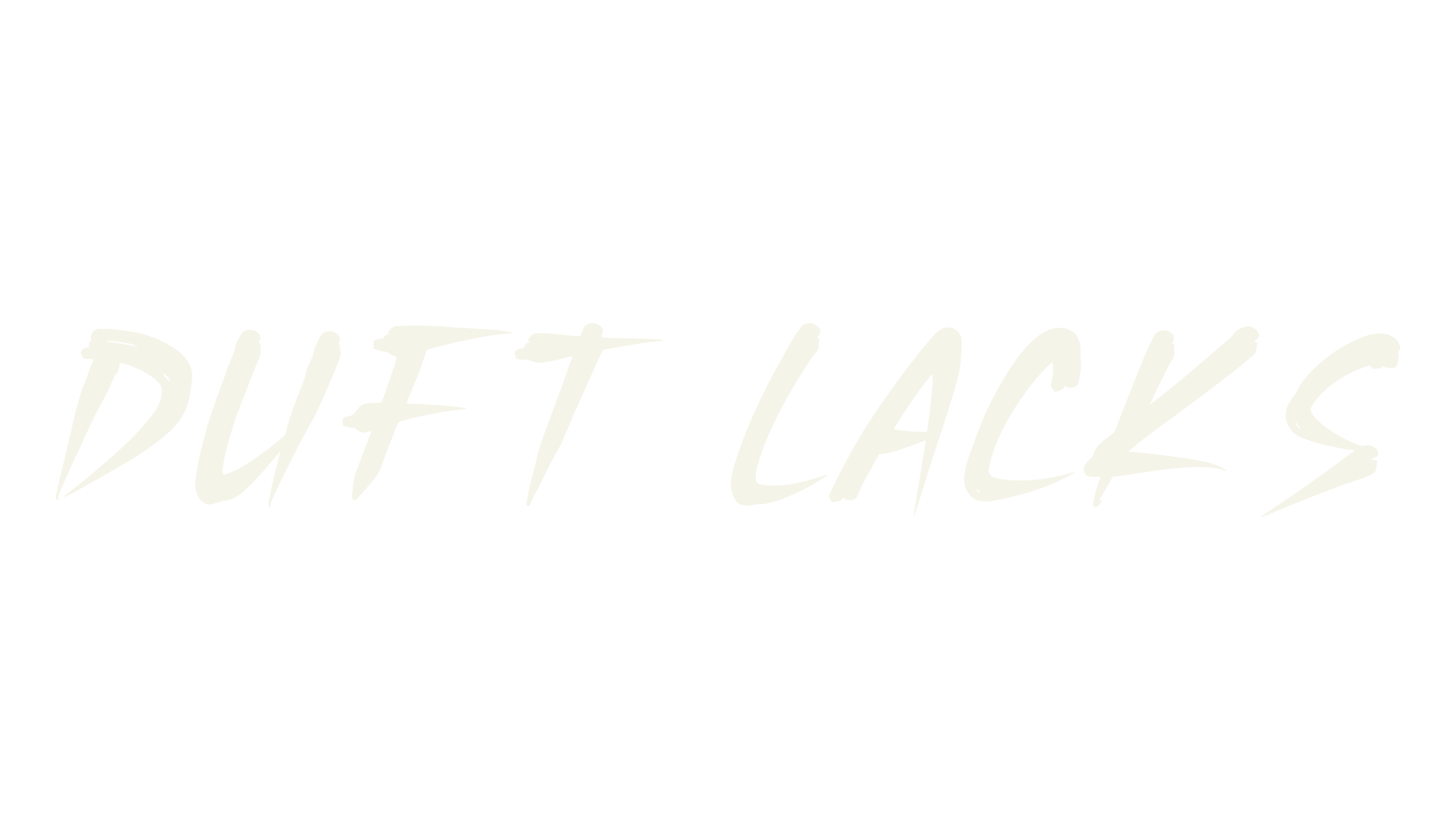 DUFT LACKS, script font preview