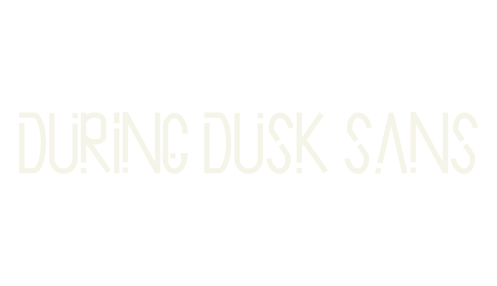 During Dusk Sans, futuristic font preview