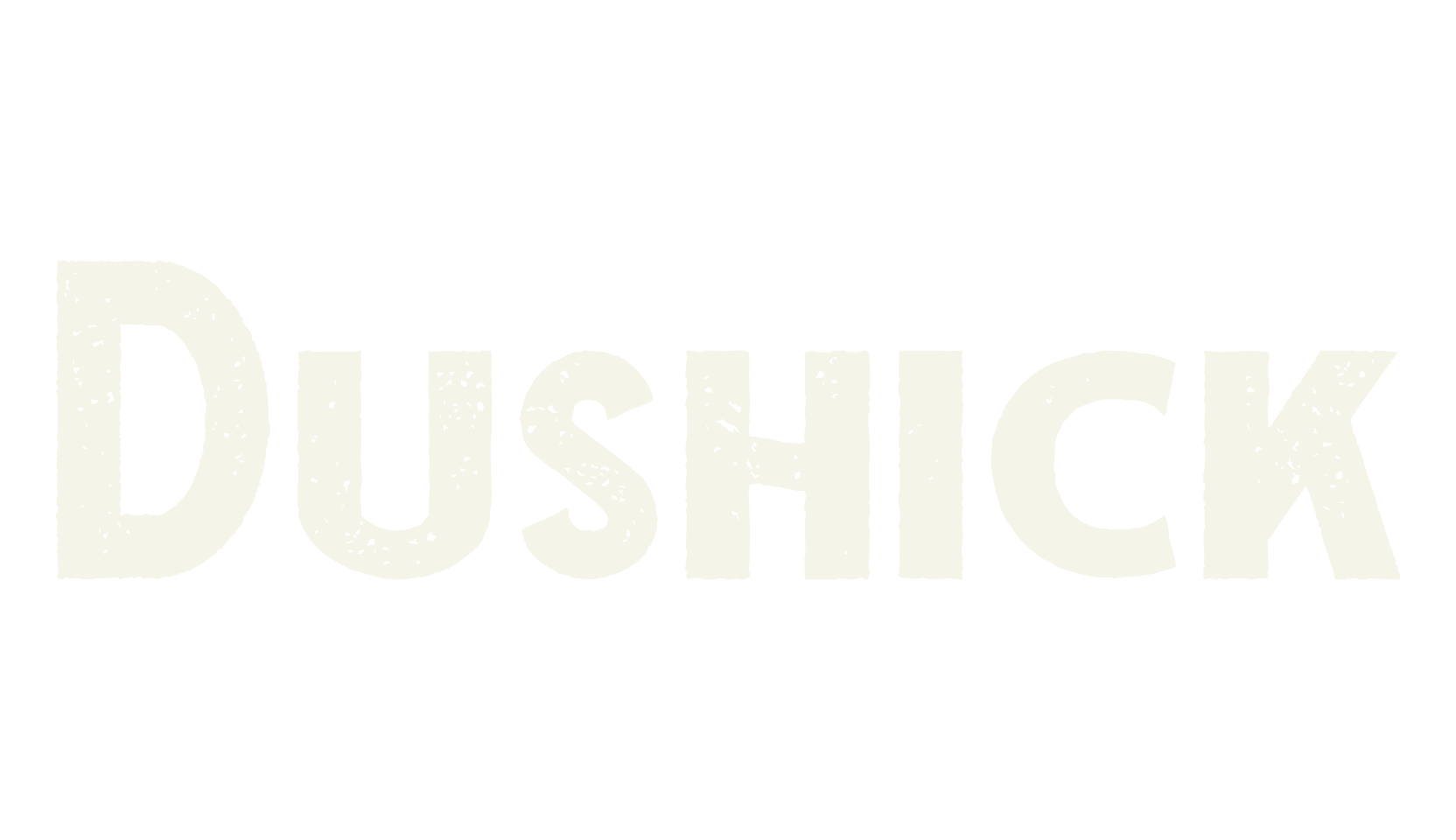 Dushick, logo font preview