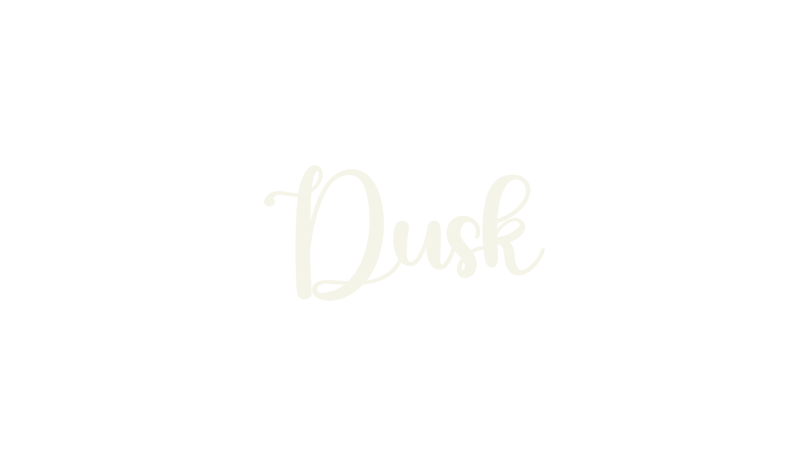 Dusk, lettering font preview