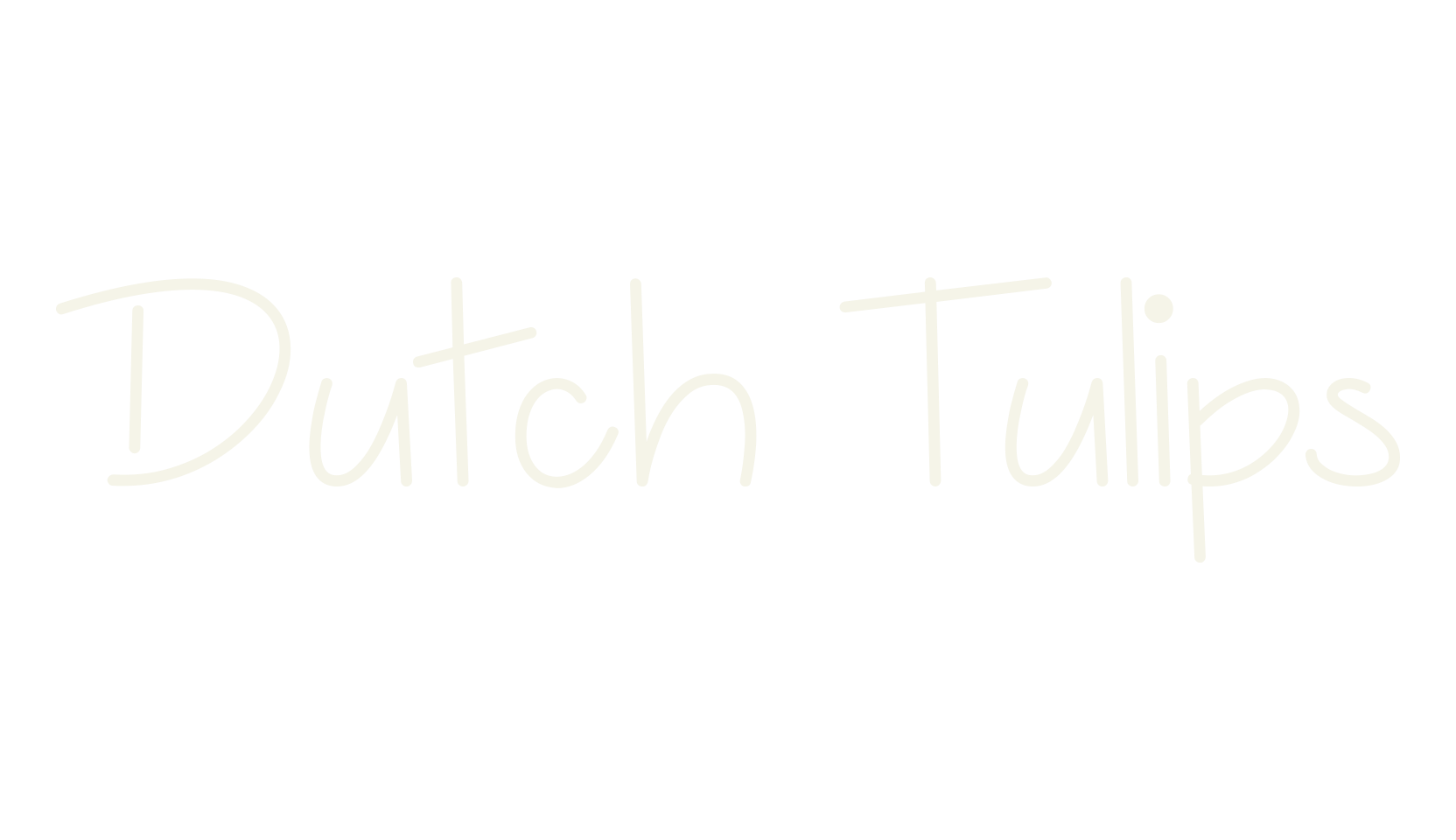 Dutch Tulips, handwritten font preview