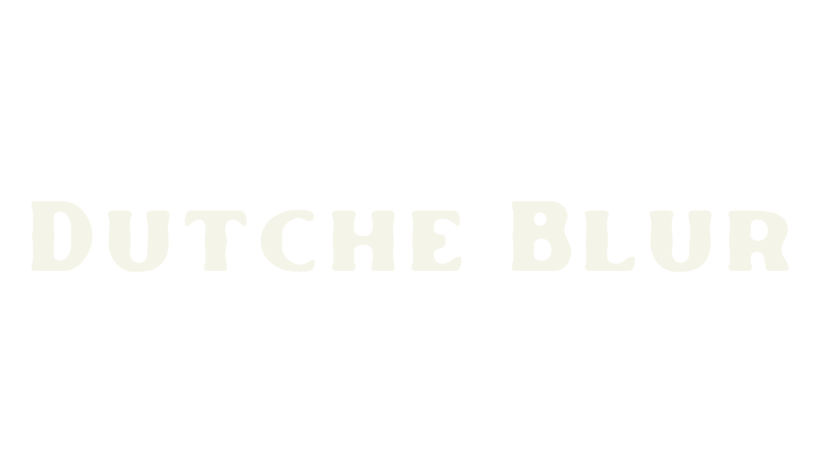 Dutche Blur, banner font preview