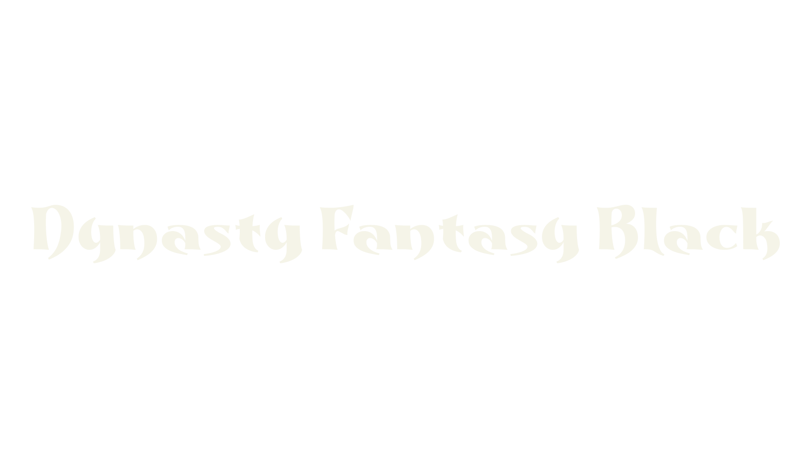 Dynasty Fantasy Black, gothic font preview