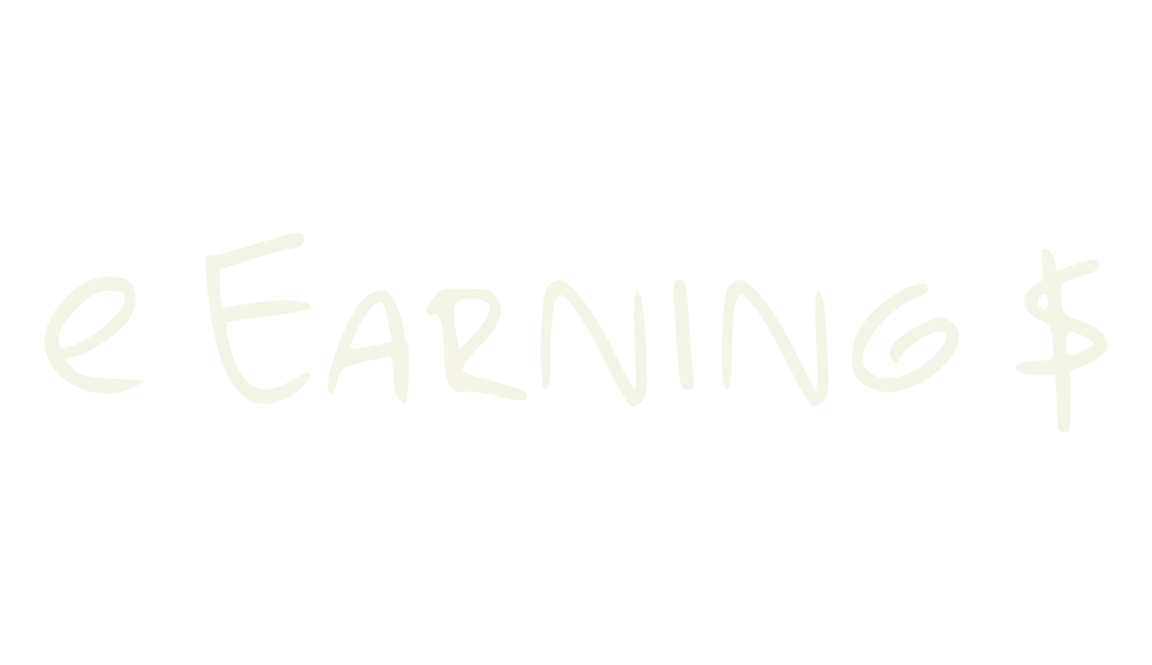 e Earning $, dollar font preview