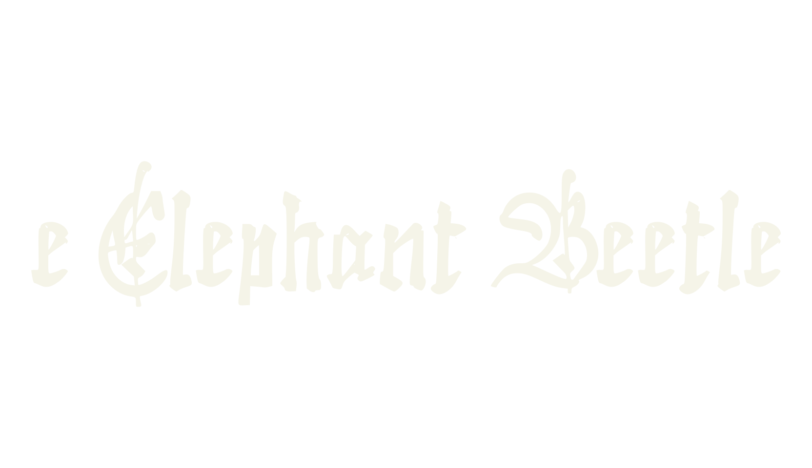 e Elephant Beetle, gothic font preview
