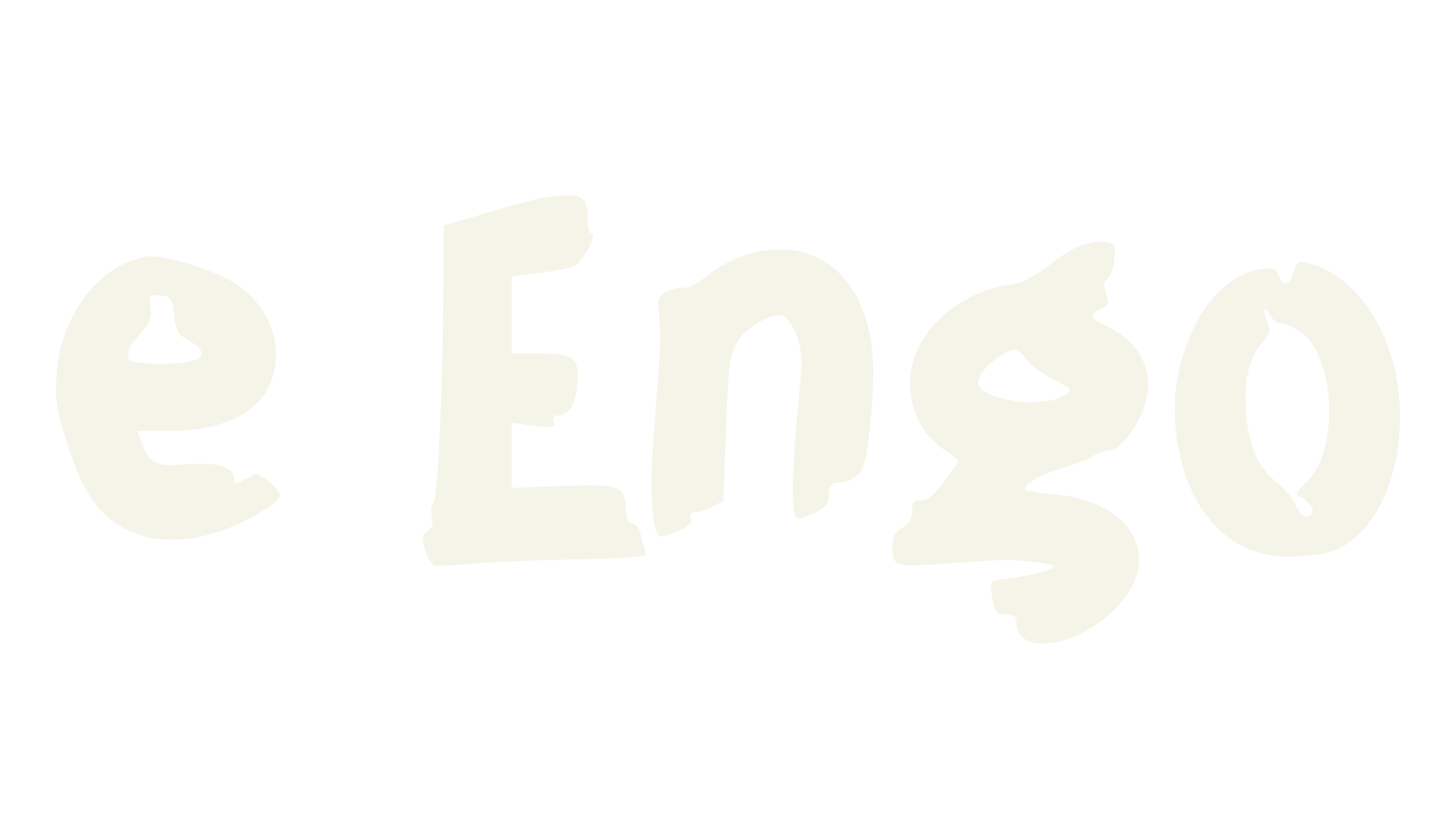 e Engo, bold font preview