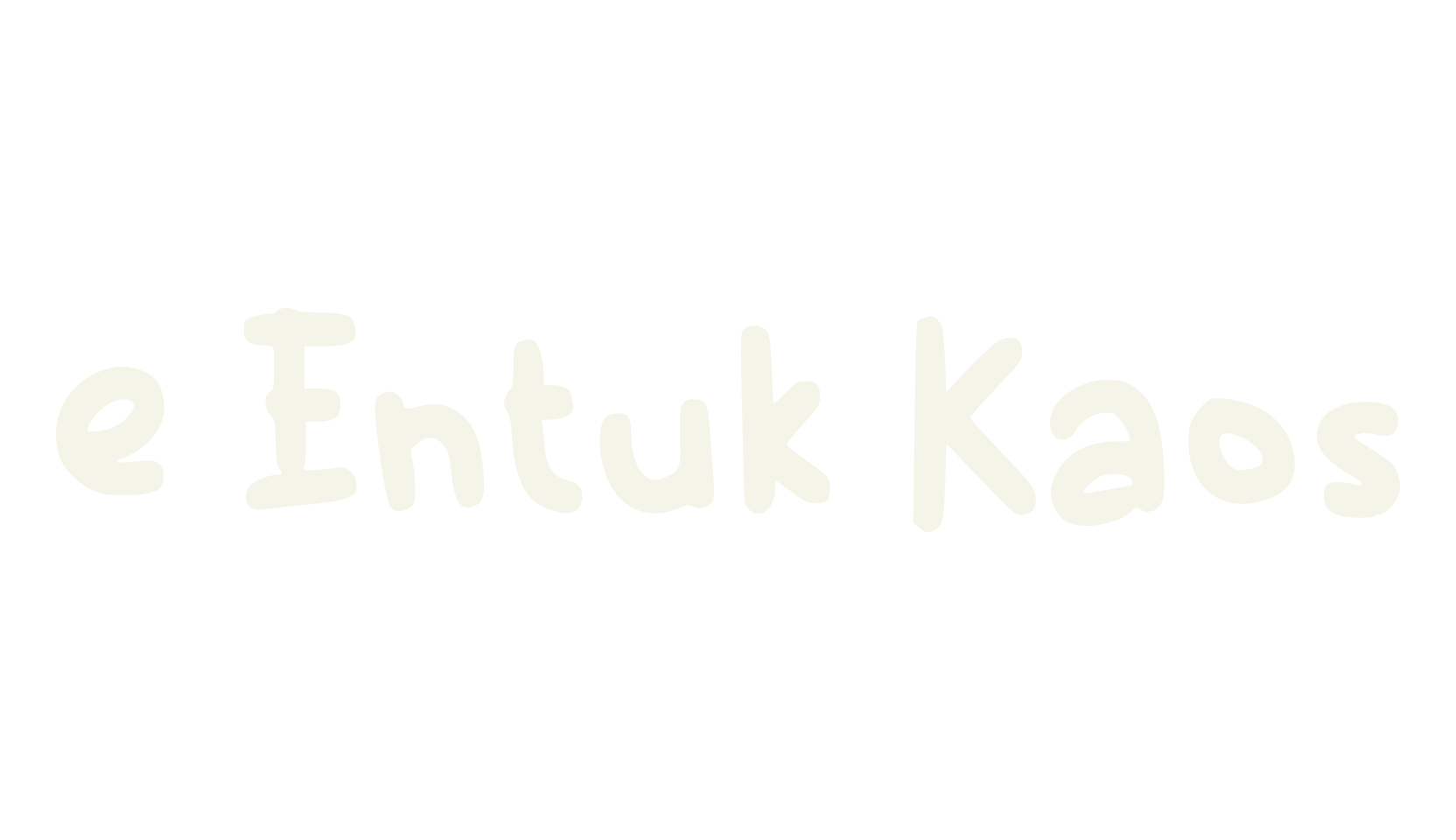 e Entuk Kaos, donation font preview