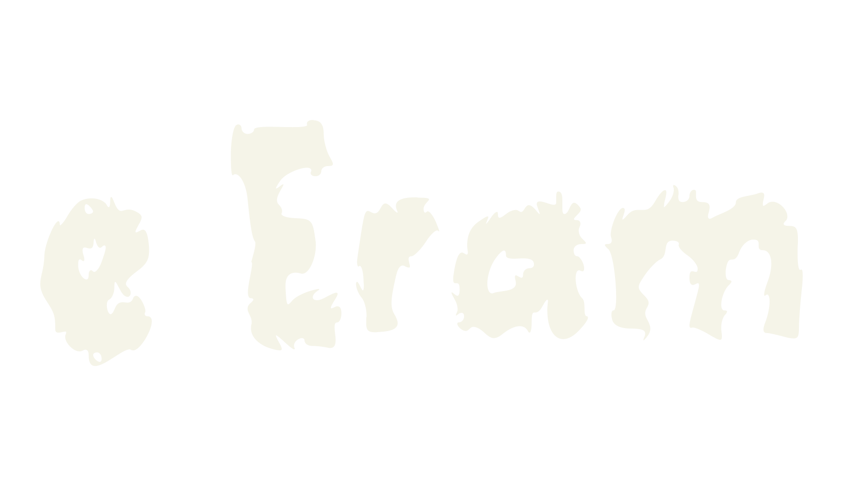e Eram, lettering font preview