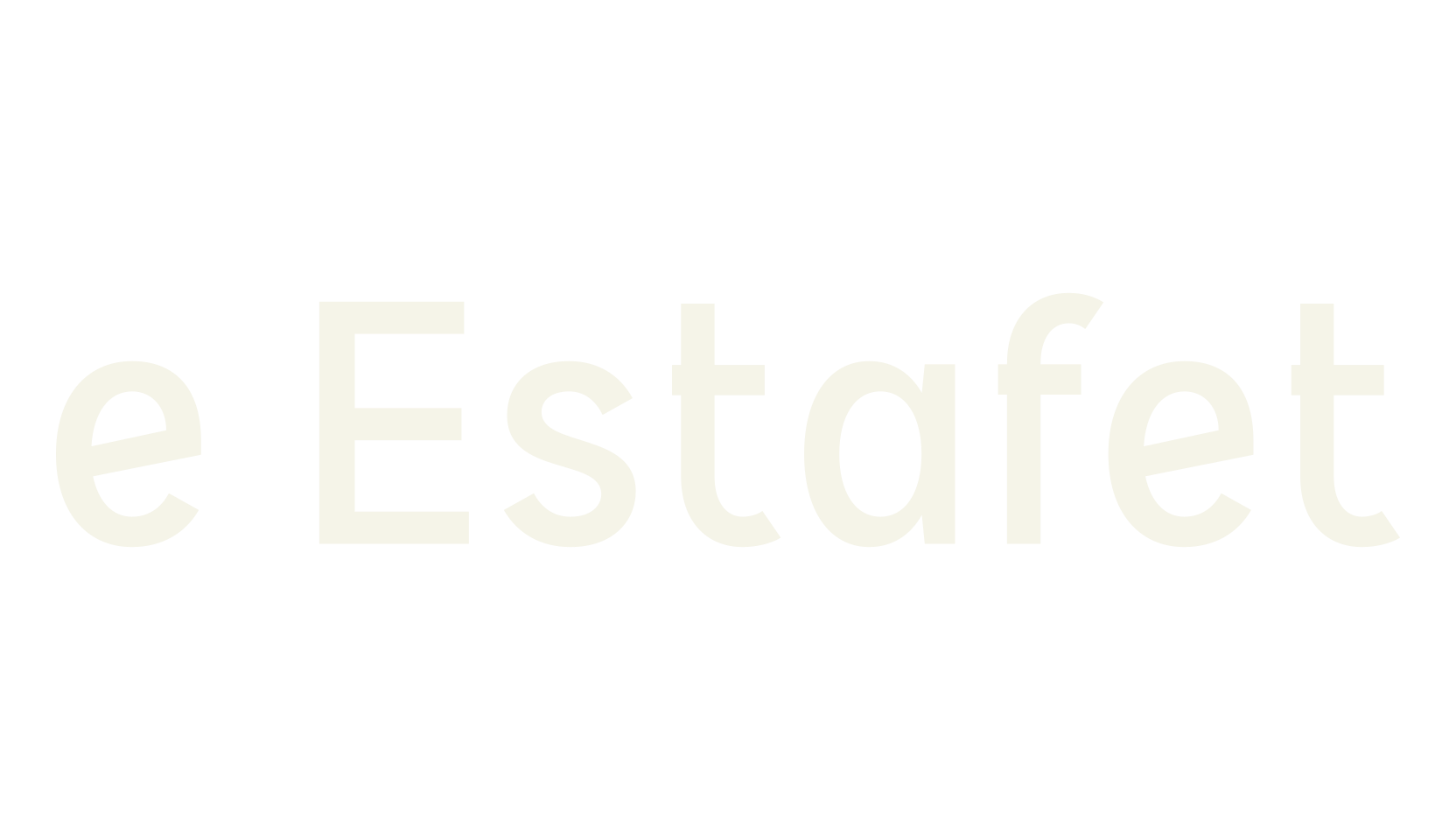 e Estafet, sports font preview