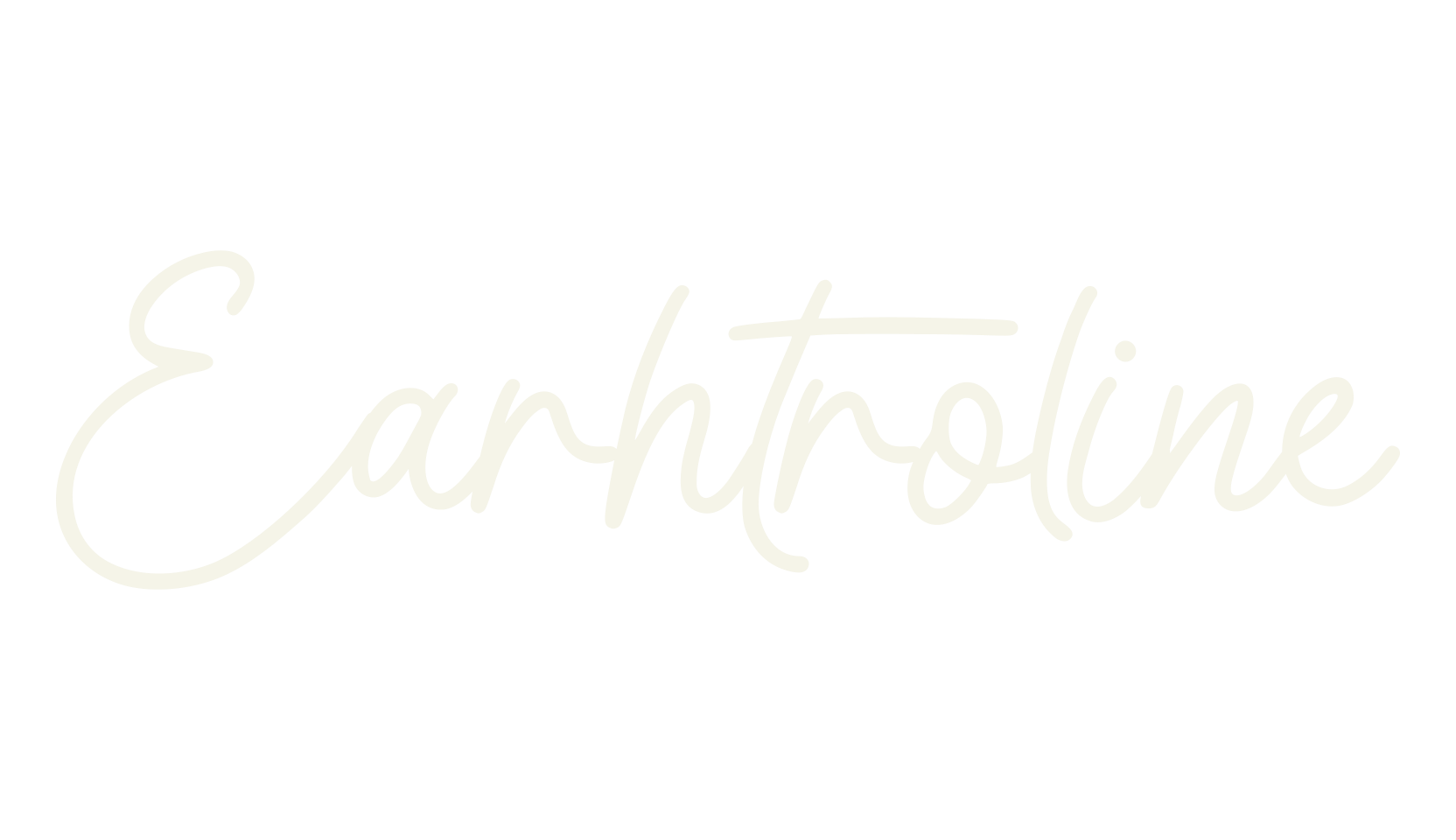 Earhtroline, swash font preview