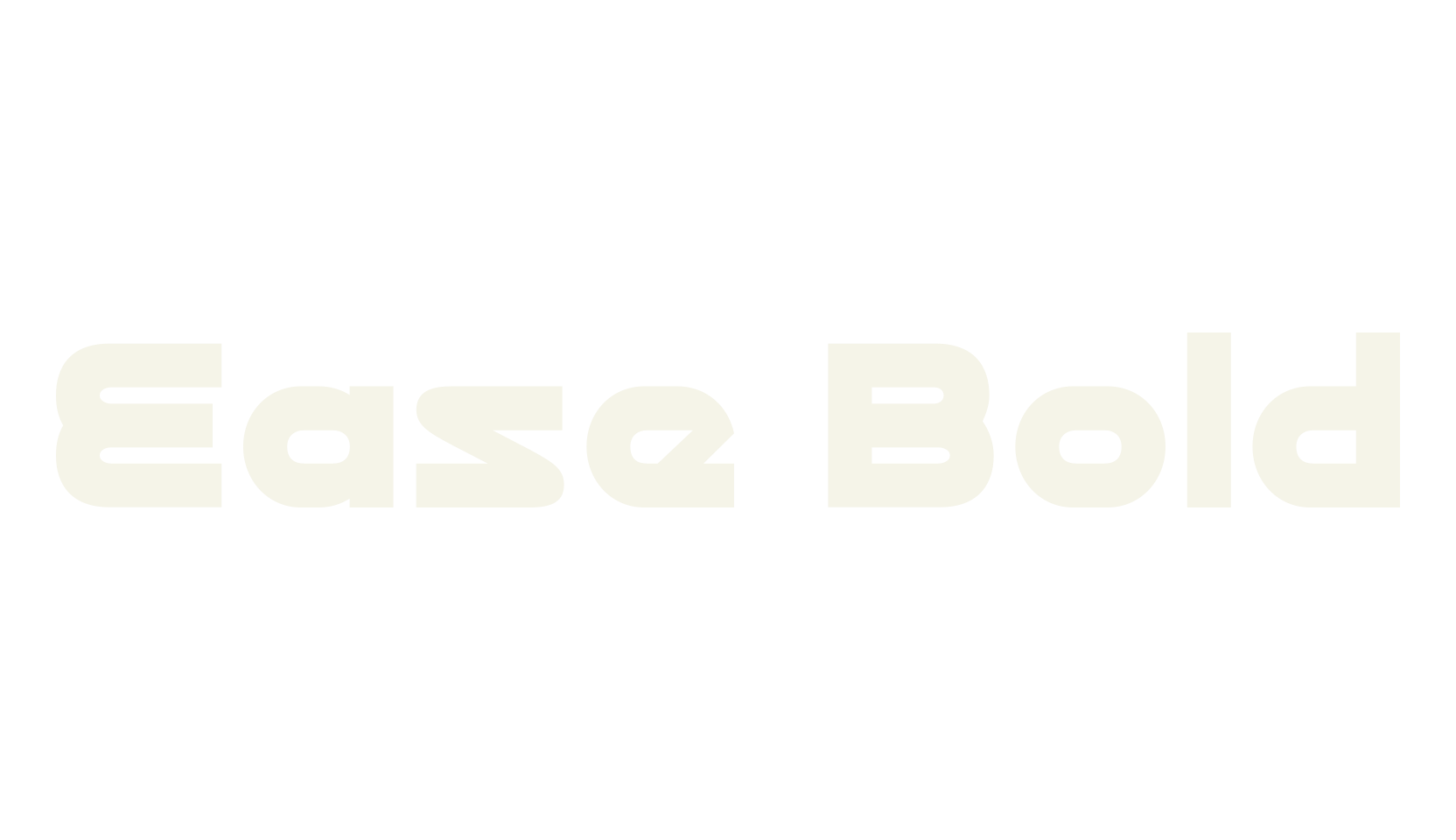 Ease Bold, bold font preview