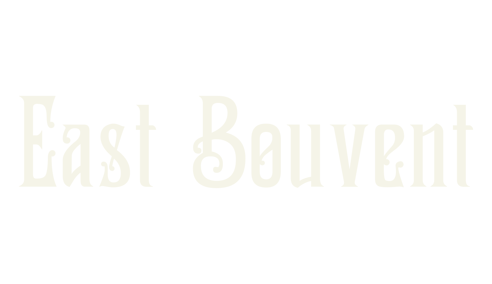East Bouvent, tattoo font preview