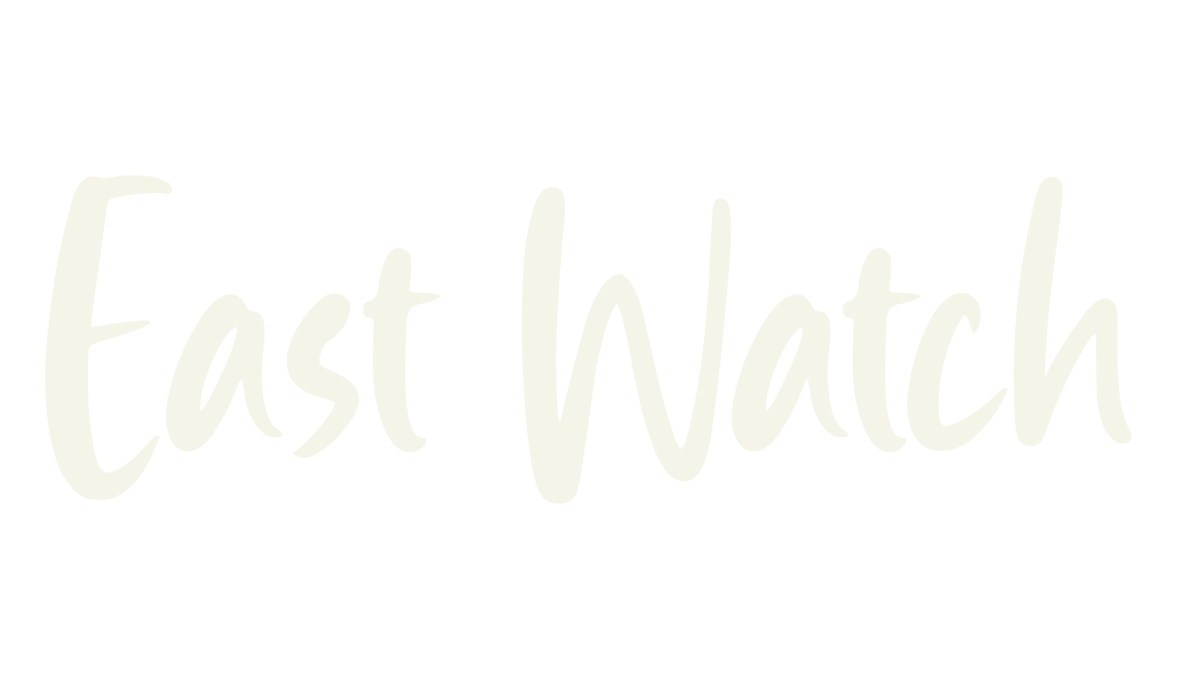 East Watch, handwriting font preview