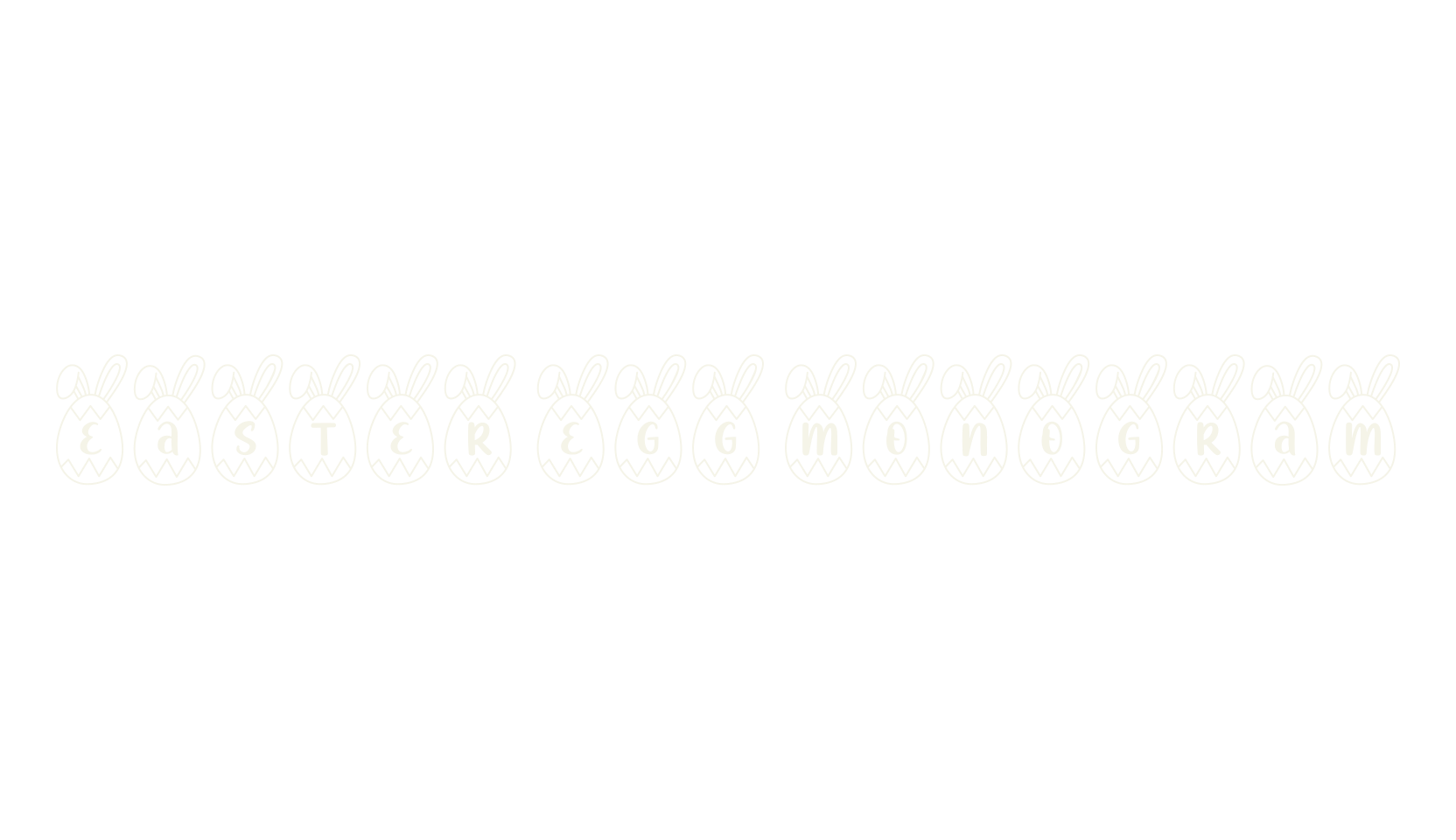 Easter Egg Monogram, easter font preview
