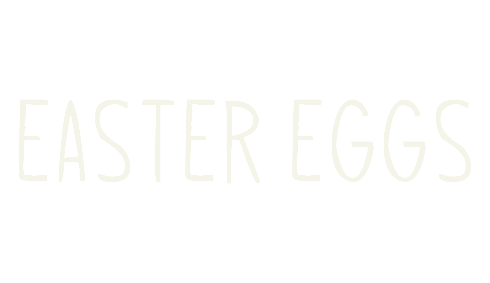 Easter Eggs, easter font preview