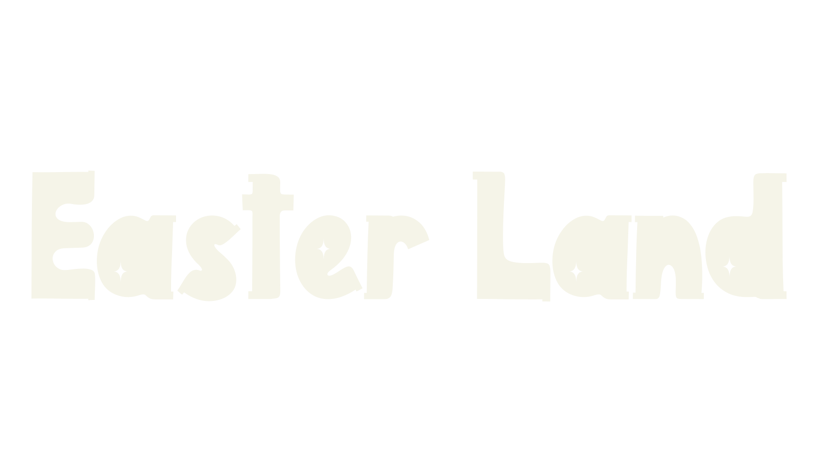 Easter Land, easter font preview