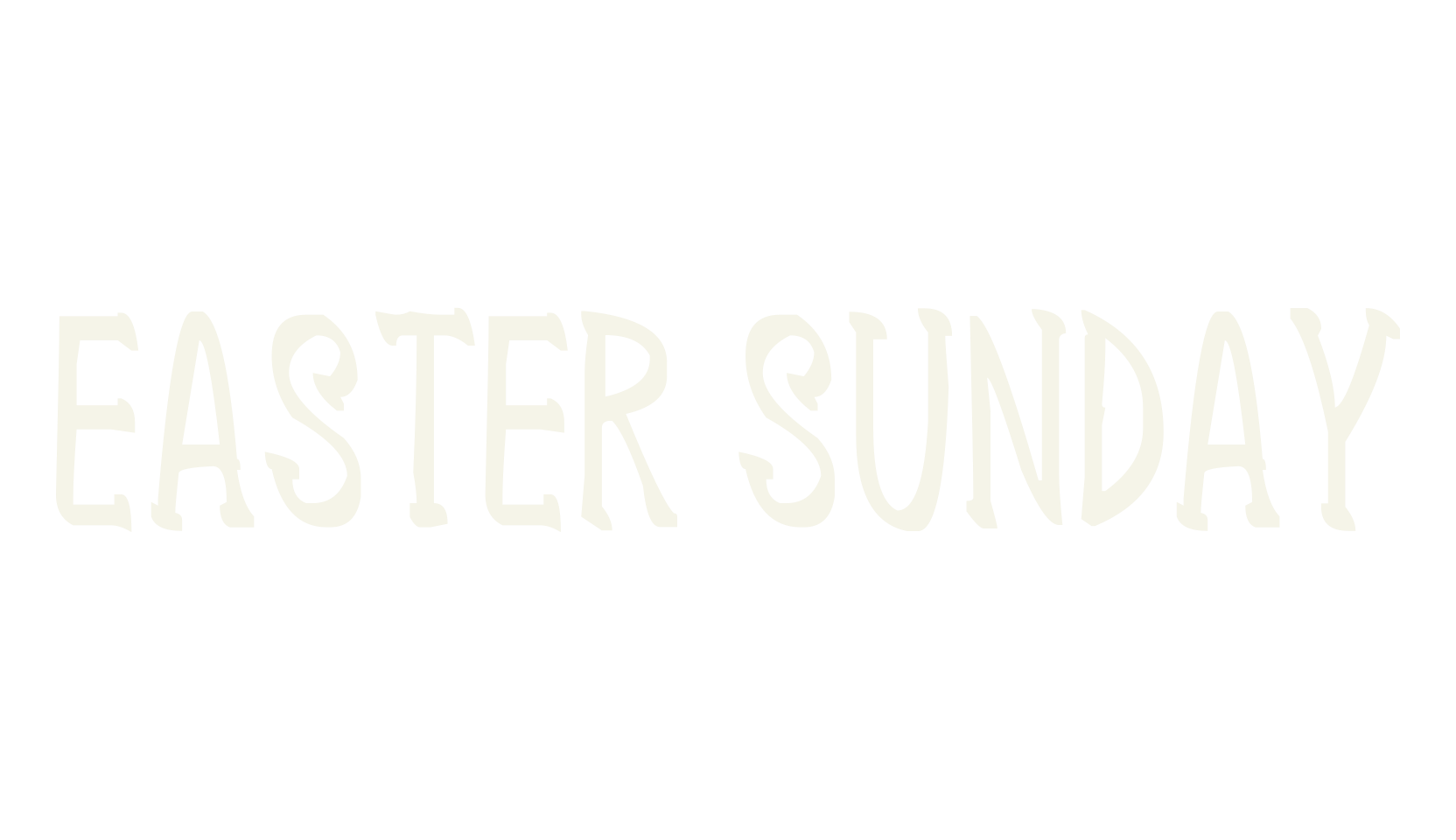 Easter Sunday, easter font preview