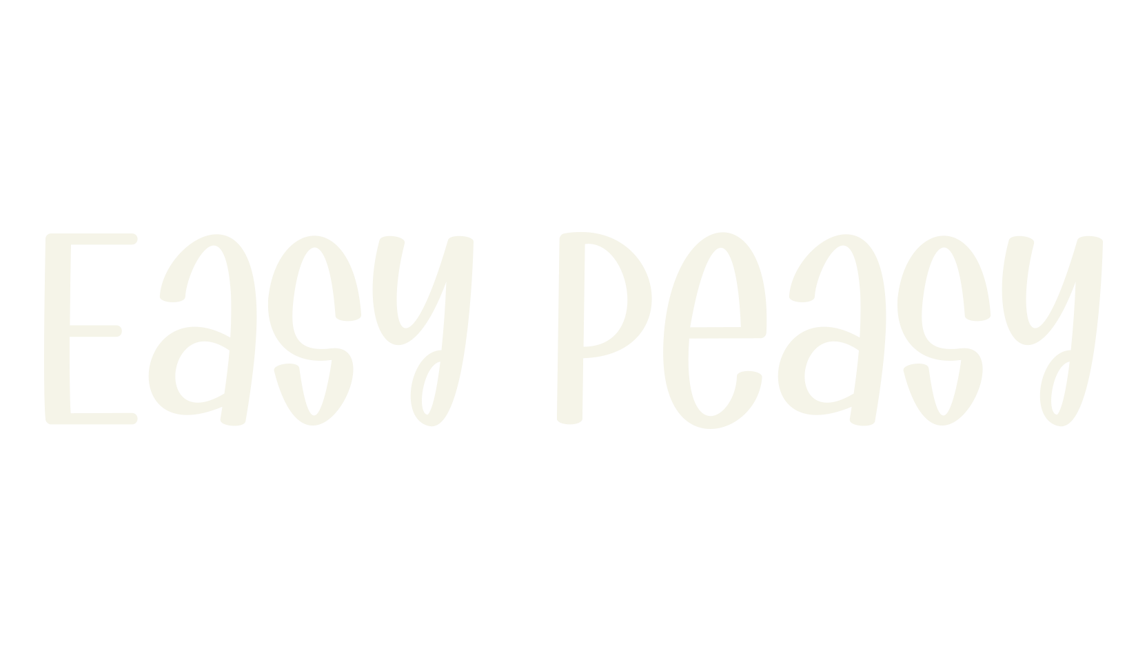 Easy Peasy, handwriting font preview