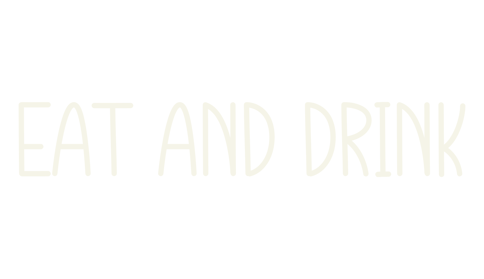 Eat And Drink, script font preview