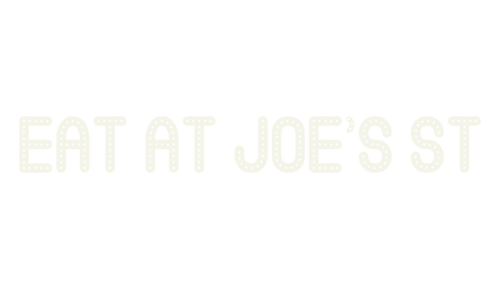 Eat at Joe's St, fancy font preview